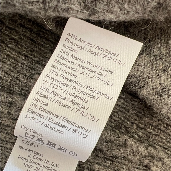 J. Crew Women's cardigan sweater-blazer gray merino wool Size Large - Picture 8 of 10